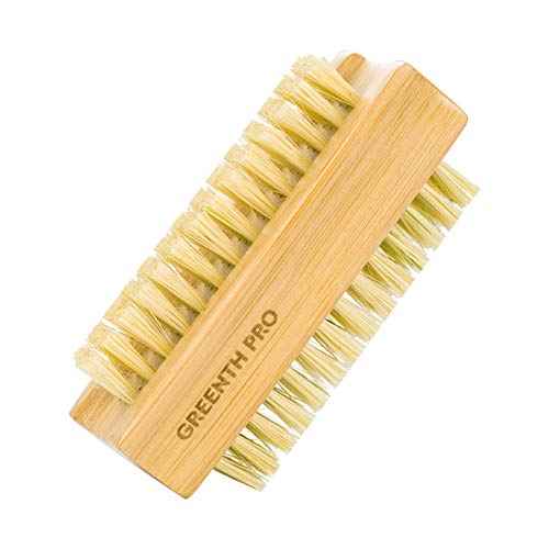 Bamboo Nail Brush£¬2PCS Two-side Firm Nature Wooden Sisal Scrub Brush for Toes and Nails,Cleaning Nail Brush