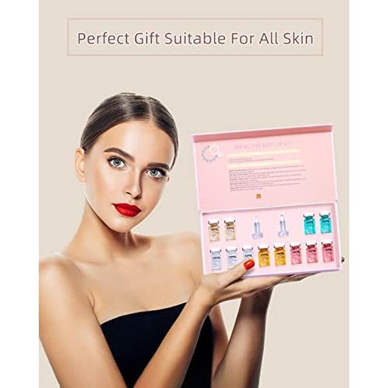 BB Glow Starter Kit BB Glow Serum for Microneedling Serum Ampoule Skin Treatment Kit 0.27oz 12 Vials