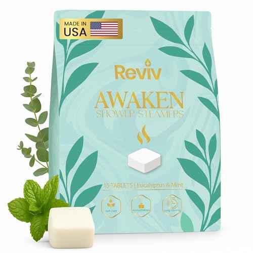 REVIV Shower Steamers Aromatherapy ? 15 Long-Lasting Eucalyptus & Mint Shower Bombs for Stress Relief and Sinus Support ? Self Care Spa Gifts for Women & Men ? Christmas Stocking Stuffer