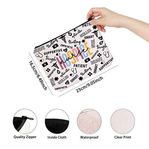 TSOTMO Hospice Nurse Makeup Bag Nurse Thank You Gift Hospice Nurse Life Gift Nurse Week Gift (Hospice)