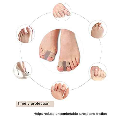 Bunion Toe Separators for Overlapping Toes Women Men, Gel Toe Spacers Bunion Corrector with 2 Loops for feet, Hammer Toe Straightener(2PC)