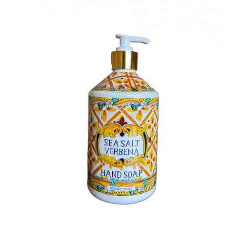 Home and Body Company Hand Soap Villa Flora Collection 16 FL/473ml Bottles infused with Essential Oils (SET OF 4) Sea Salt Verbena, Coconut Citrus, Orchid Vanilla, and White Jasmine
