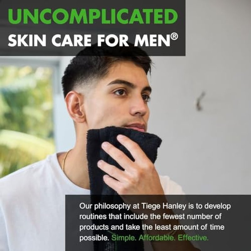 Tiege Hanley Skin Care Set for Men, Essential Routine, System Level 1, Daily Face Wash, Facial Scrub, Moisturizer With SPF, and Night Cream for Healthy, Hydrated Skin, Men¡¯s Skin Care, 4 Piece Kit