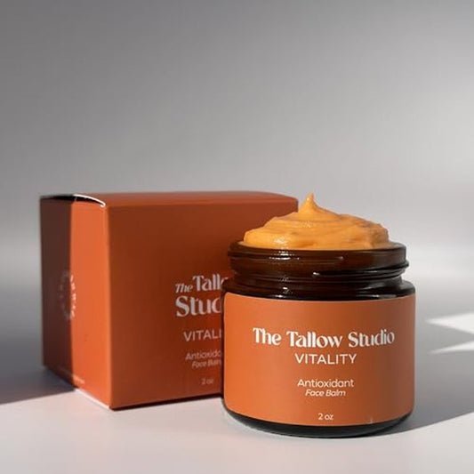 Antioxidant Tallow Face Balm - 100% Grass Fed & Organic | Handmade in Small Batches (2oz)