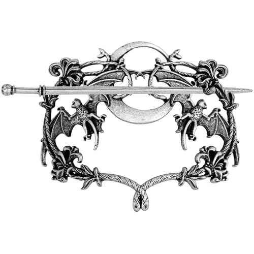 HAQUIL Crescent Moon Bat Hairpin Metal Bat Wings Hair Barrettes Vintage Gothic Hair Clip for Women