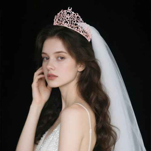 Tiaras and Crowns for Women Glinda Bubble Crown Crystal Queen Crown princess headbands for Wedding Prom Birthday Halloween Christmas Party Costume