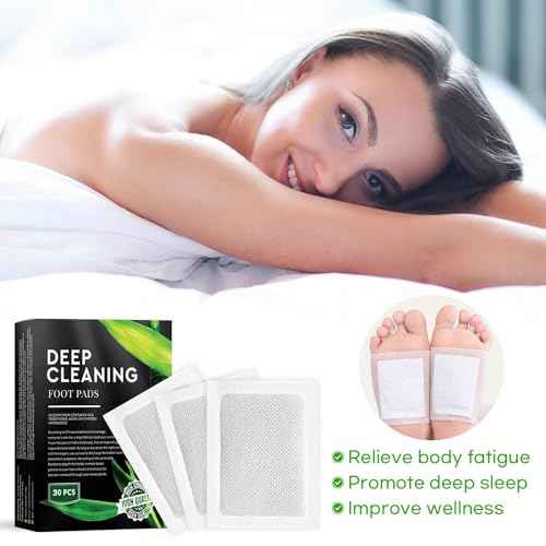 Premium Deep Cleansing Foot Patches Pads: Bamboo Wood Ginger Feet Pads for Promoting Daily Relaxation and Sleeping 30 Packs