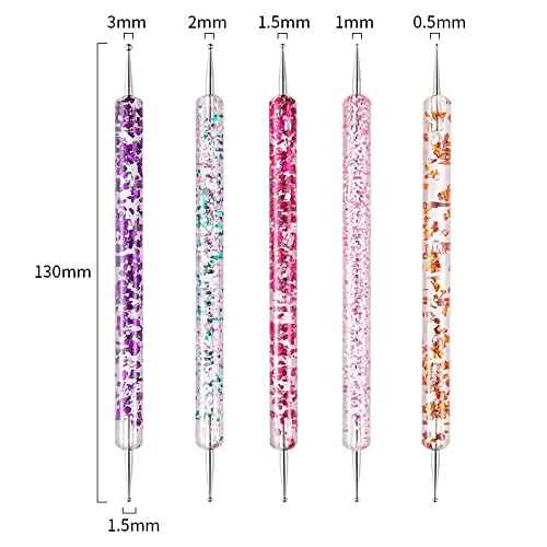 Artdone 31pcs Nail Art Brushes, Nail Art Tool Set, Dotting Tools, Dust Brush,Striping Brushes for Long Lines, Drawing Pen For Gel Polish Design supply