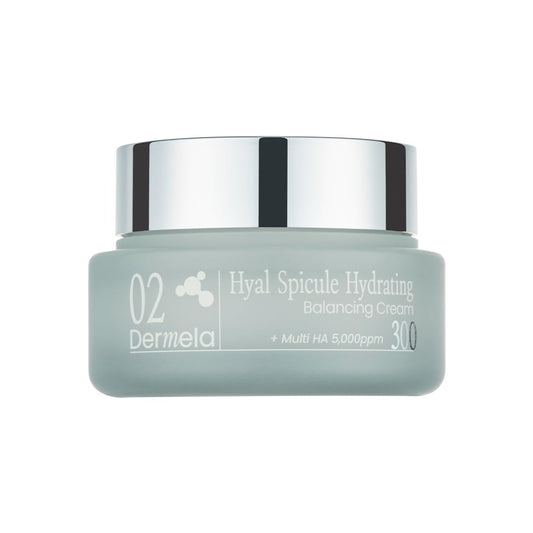 Dermela Hyal Spicule Hydrating Balancing Cream, 24-Hour Hydration & Sebum Control, Non-Greasy Face Moisturizer for Dry & Sensitive Skin, 1.69 fl oz | K-beauty Skincare