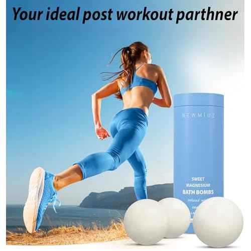 Magnesium Bath Bombs Post Workout Recovery Sore Muscles Tension Epsom Salt Luxury Bubble Bath Spa Essential Oil Infused Bath Bombs Vanilla Cinnamon Orange Perfect Stocking Stuffers Gift