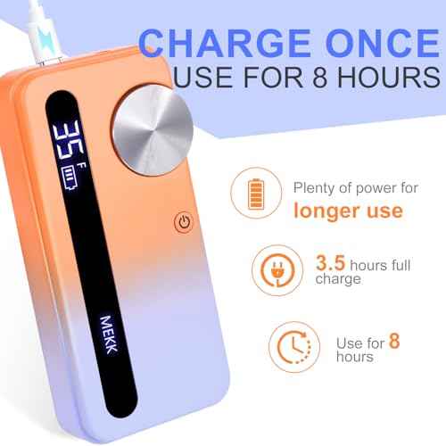 MEKK Nail Drill Kit,35000RPM Electric Nail Drill Professional Electric Nail File with 12PCS Bits,Anti-Shaking Cordless E Filer for Nails,Home & Salon(Orange Blue)