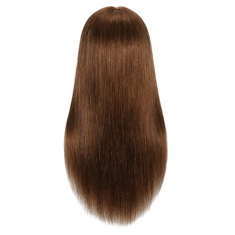 100% Human Hair Mannequin Head Hair Styling Training Head Cosmetology Manikin Head Doll Head for Hairdresser with Free Stand