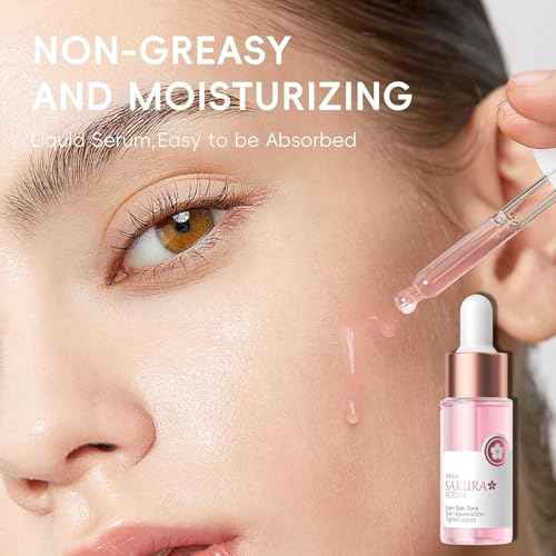 9PCS Japan Sakura Skin Care Set, Sakura Skin Care For Teens 10-12, Skincare For Girls 10-12, Teen Skin Care Kits For Girls Ages 11-14 With Toner,Cleanser,Eye Serum,Face Serum,Face Cream