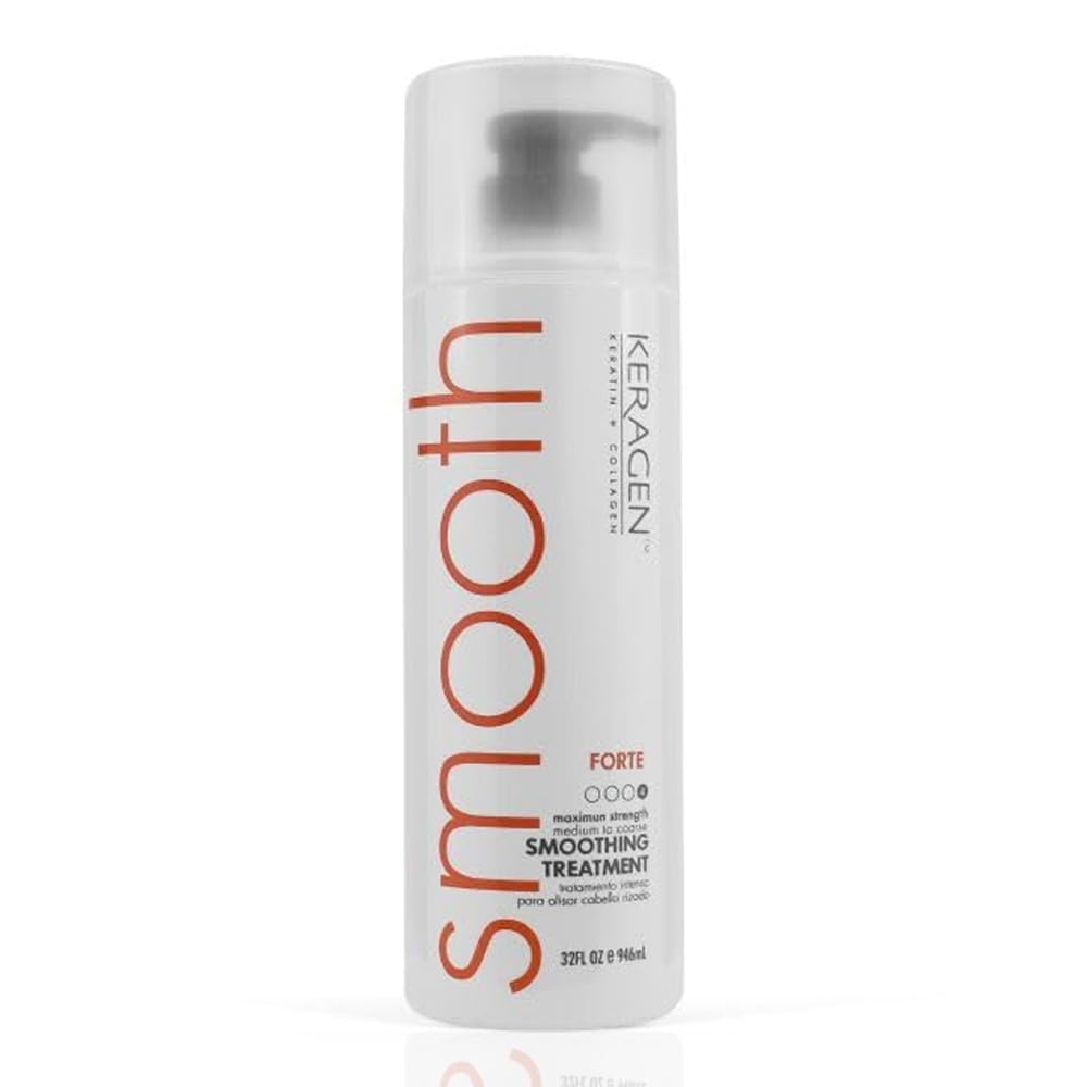 KERAGEN FORTE Professional Smoothing & Repair Treatment | Salon-Grade Transformation System | Conquers Resistant Hair for Unparalleled Frizz Elimination & Lasting Hair Transformation 32 Oz