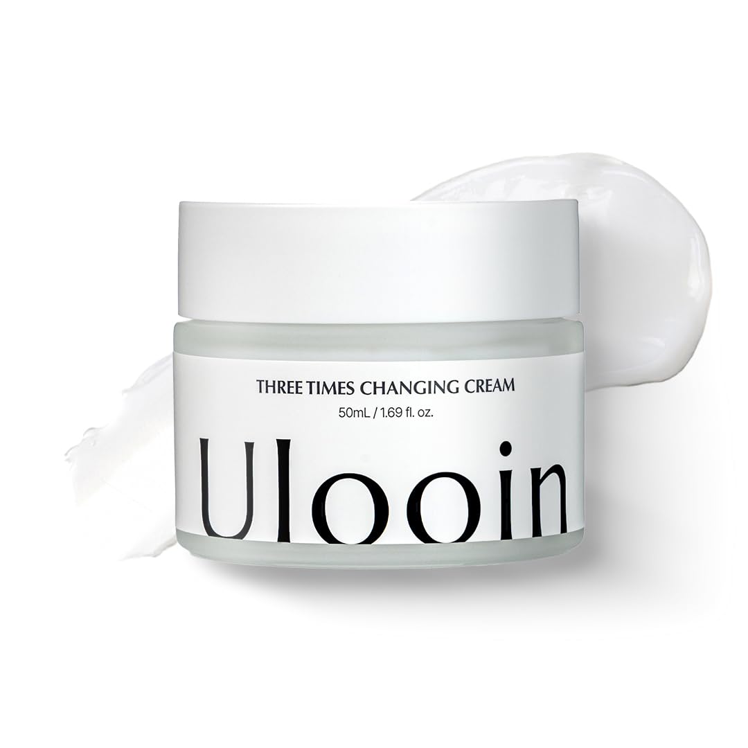 Ulooin Three Times Changing Cream – K-Beauty Moisturizer with Ceramide, D-Panthenol & Chamomile | Soothing, Hydrating, Blemish Care & Skin Barrier Repair for Clear, Balanced Skin