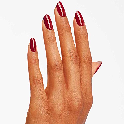 OPI Nail Lacquer Nail Polish | Opaque Dark Red Cr?me Chip Resistant Nail Polish | Fast Drying, Streak Free