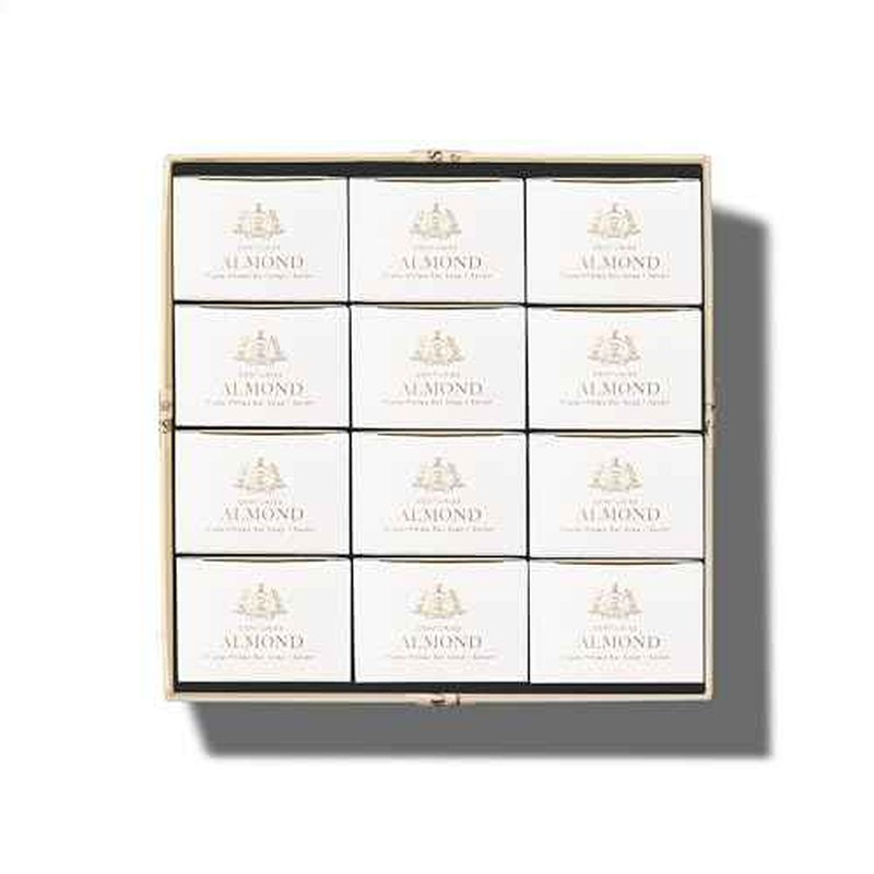 Caswell-Massey Almond Natural Bar Soap Gift Set - Moisturizing Triple-Milled Body Soap for Men & Women - Plant-Based with Essential Oils for Soft Skin, Cruelty-Free, USA Made, 12 Bars x 5.8 oz