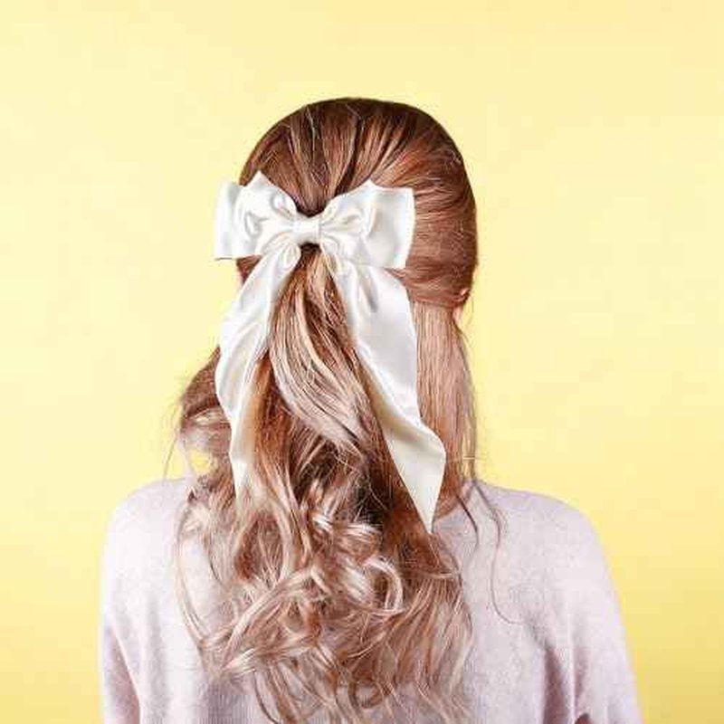Stocking Stuffers for Women - 2 PCS White Black Hair Bows - Hair Accessories for Women Girls | Cute Clips Claws Barrettes for Mom - Christmas Birthday Valentines Day Gifts | Easter Basket Stuffers