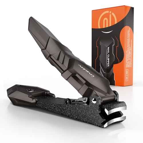 Nail Clippers for Men with Catcher ? No Splash, Self-Collecting Premium Steel Clippers for Fingernails & Toenails, Ideal Gifts for Men& Grooming Gifts, Great Gadget & Stocking Stuffer Gift