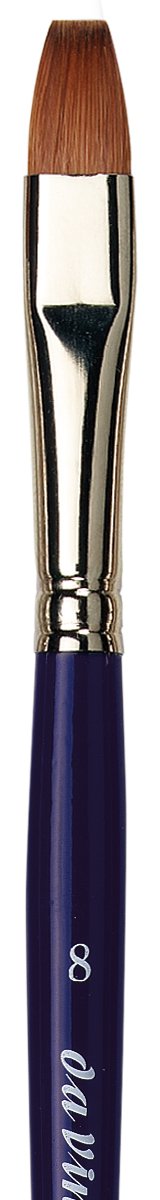 da Vinci Size 6 Acrylic Nail Brush - Round Russian Red Sable with Blue Handle