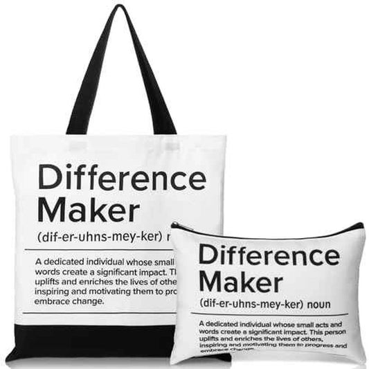 Paterr 2 Pcs Paraprofessional Gifts Survival Kit Tote Bag Cosmetic Makeup Bag Teaching Assistant Appreciation Gifts for Women