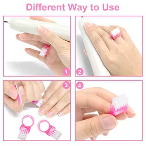 Nail Brush Rings SHEERBLISS Mini Nail Brushes 20pcs Hand Fingernail Brush Cleaner Scrubbing Kit Pedicure for Toes and Nails