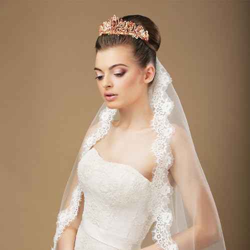 COCIDE Red Tiara Crowns Aurora Borealis Crystal Headband Princess Ruby Rhinestone Crown with Combs Bride Headbands Bridal Wedding Prom Birthday Party Hair Accessories Jewelry for Women Girls