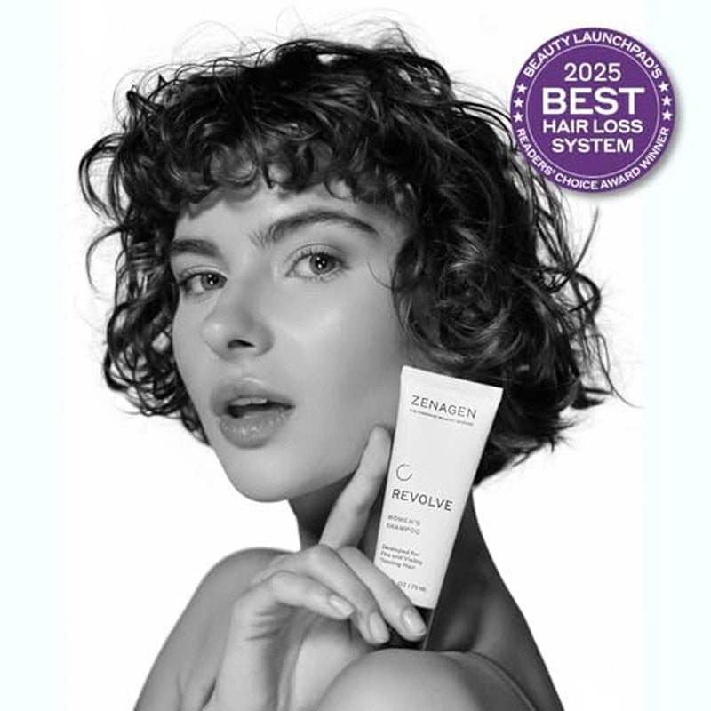 ZENAGEN Revolve Women's Travel Kit | Shampoo + Conditioner for Fine & Visibly Thin Hair, Promotes Thicker Fuller Hair, Plant-Based Formula, Color-Safe, Vegan