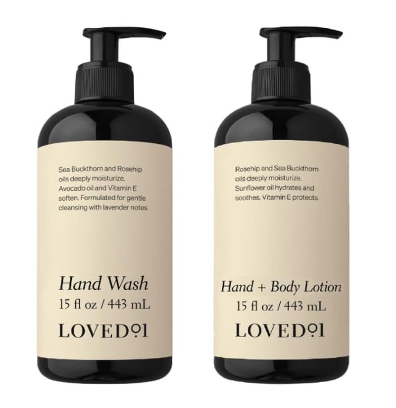 Loved01 Hand Soap and Lotion Set - Cleansing & Moisturizing Bundle | 15 Oz Hand Wash & 15 Oz Body Lotion