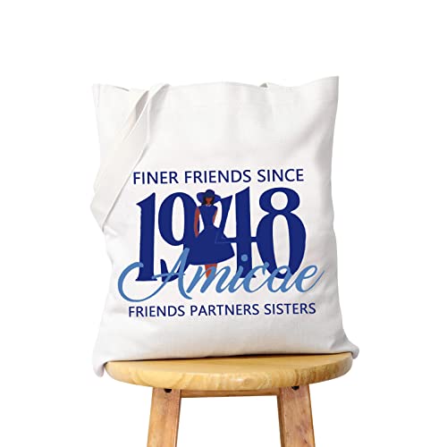 WCGXKO Sorority Inspired Gift Sorority Sisters Tote Bag For Women (Finer 48 tote)
