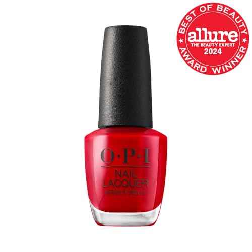 OPI Nail Lacquer Nail Polish | Opaque Light Red Cr?me Chip Resistant Nail Polish | Fast Drying, Streak Free