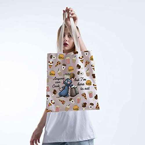 FOTAP Remy Quote Gift Anyone Can Cook Quote Makeup Bag Gift Remy Inspired Zipper Pouch Mouse Chef Cosmetic Bag (anyone cook Tote)