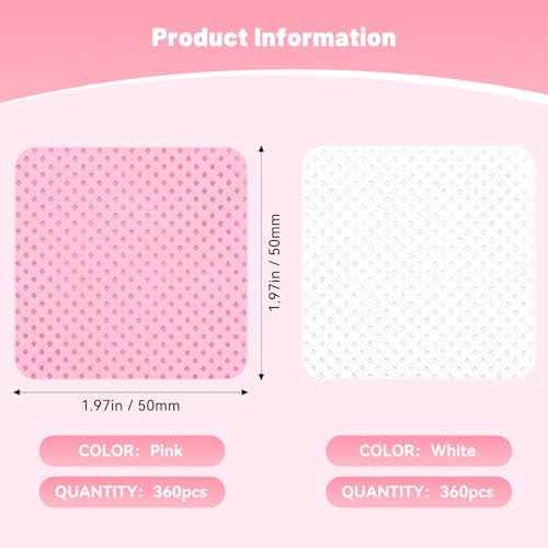720Pcs Lint Free Nail Wipes, Nail Supplies Nail Polish Wipe, Pads Gel Nails No Lint Naile Glue Wipes Super Absorbent Soft Non-Woven for Fingernail Polish Remover Eyelash Extensions Nail Art