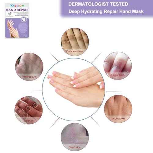 Hand Mask Moisturizing Glove 3 pack, Hand Peel Mask Exfoliating Gloves, Hand Repair Glove for Dry Hands Treatment, Remove Dead Skin, Rough Skin, Lavender