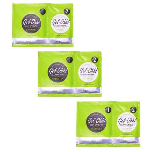 AVRYBEAUTY Gel-Ohh Jelly Spa Bath 3 pack, Green Tea Infused, Green Tea Scented, Pedicure, Salon Services, Jelly Pedicure, Pedi, Heat & Aroma Therapy
