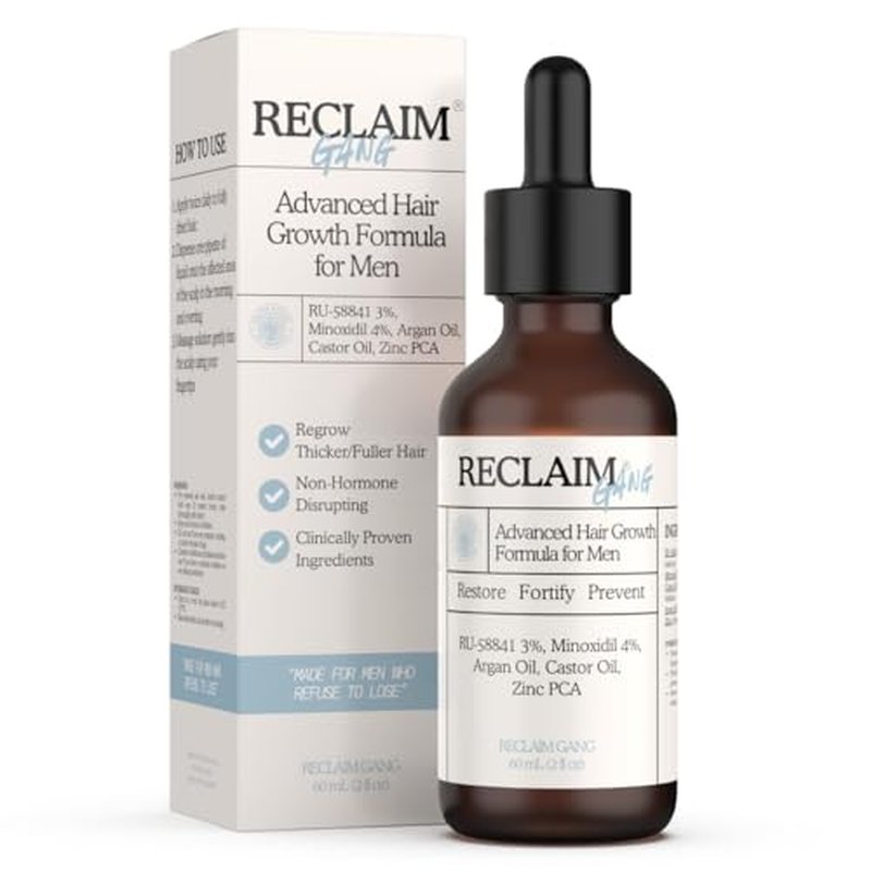 RU58841 + MINOXIDIL (60ml) Hair Growth Support Serum ? Promotes Thicker, Fuller Hair with Natural Hydrating Oils