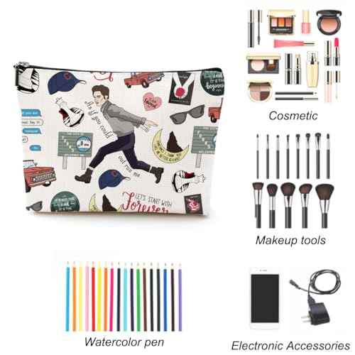 LONGXIN Twilight Merch Makeup Bag Cosmetic Bag Edward Movie inspired Gift Edw Vampire Gift TV Show Inspired Gifts for Girls Vampire Lover Edward Bella Fans Movie Lovers