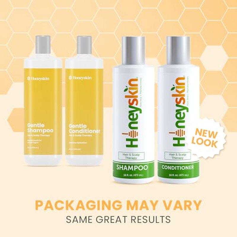 Honeyskin Hair Growth Shampoo and Conditioner for Women ? Sulfate-Free, Hydrating & Volumizing Set with Manuka Honey & Aloe Vera ? Non-Toxic Hair Thickening Shampoo for Thinning Hair 16oz