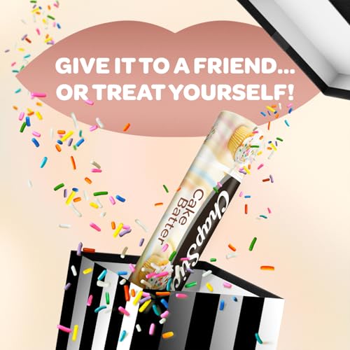 ChapStick Bulk Lip Balm, Cake Batter, 12-Pack ? Delicious & Sweet Lip Moisturizer for Dry Lips, Birthday Gifts, Stocking Stuffers, 0.15