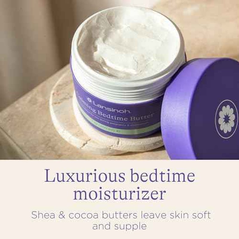 Lansinoh Magnesium Bedtime Butter Body Lotion for Pregnant Moms, Calm Magnesium Lotion for Aching Muscles, Lotion for Women & Soothing Massage, Promote Relaxation, Help Ease Cramps, 7 oz.