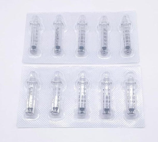 Empty 0.3ML Ampoule Containers - Plastic Dropper Bottles for Essential Oils | 10 Pack