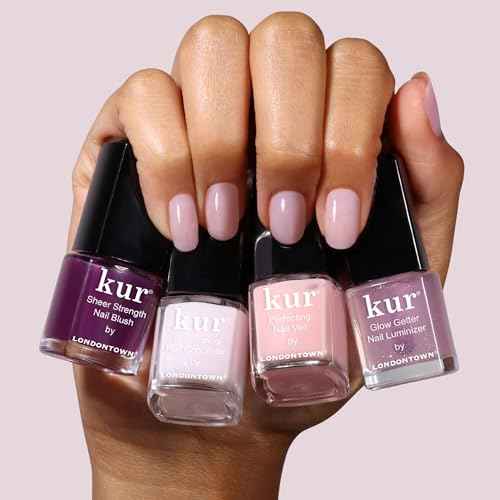 LONDONTOWN One Step Hero Minis ? 4-Piece Nail Gift Set with Tint, Brightening & Strengthening, No Base or Top Coat Needed