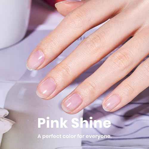 Beetles Nail Strengthener - Pink Shine Nail Concealer Air Fast Dry Natural Nail Hardener and Growth Treatment for Thin Damaged Nails Imperfection Masking 15ML Gifts for Women