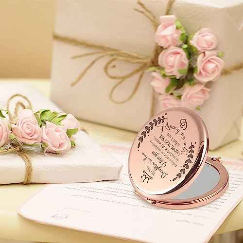 Soulpetals Daughter in Law Gifts Compact Mirror for Daughter in Law Gifts from Mother in Law for Wedding Day Birthday Christmas