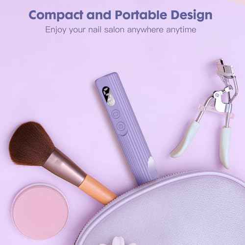 Electric Nail File,Nail Drill Kit with Nail Lamp,Cordless Nail Filer for Acrylic Gel Nails,Professional Nail Drill Machine Polishing Tool Manicure Pedicure Kit Efile Nail Supplies for Home Salon