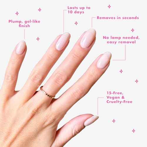 Olive & June Long-Lasting Nail Polish | Gel-Like Finish No Lamp Needed Lasts up to 10 days | Salon-Quality Color at Home | 15-Free, Vegan & Cruelty-Free Chip-Resistant Shine | Strawberry Scone