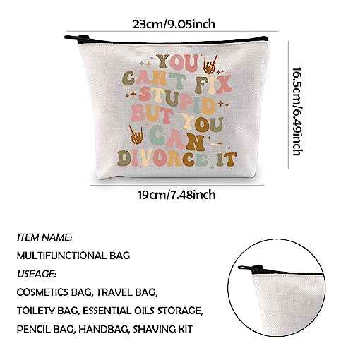 WCGXKO Divorce Gift Ex Wife Makeup Bag Zipper Pouch (DIVORCE IT) - Travel/On-the-go, Makeup Storage, Organizing Essentials, Gift for Cosmetic Enthusiasts