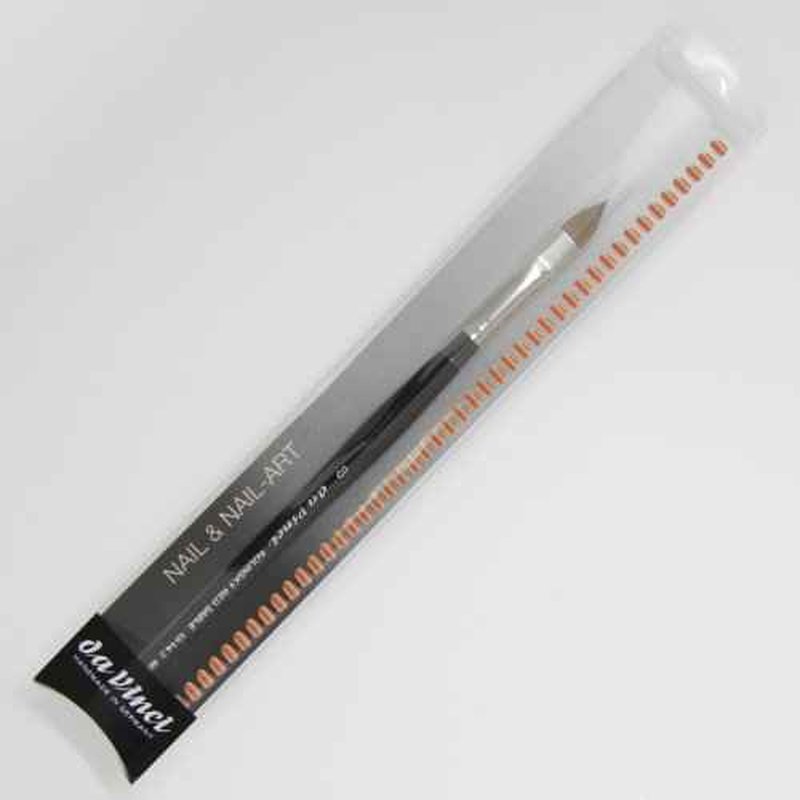 da Vinci Nails Series 18142 Acrylic Technique Nail Brush, Short Pointed Oval Kolinsky Red Sable with Lacquered Handle, Size 8