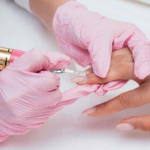 Rolybag 100pcs Small Sanding Bands Nail Drill Bits 240 Extreme Fine Grit Sanding Bands with 3.1mm Mandrel Bits for Acrylic Nails Professional Manicures and Pedicure,Zebra