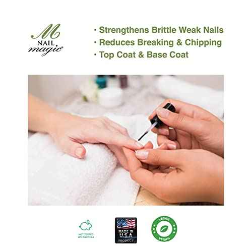Nail Magic Strong Botanical Nail Strengthener,Conditioner w/horsetail, rich in silica, nutrients, vegan, cruelty free, helps splitting, cracking and breaking nails. Nail health & growth (0.5 Fl Oz)